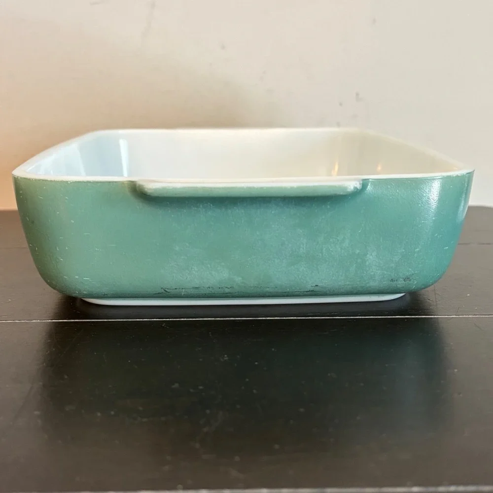 Vintage PYREX | 1953 Promo HEINZ | 507B | Seafoam Green Casserole Dish | 9x7